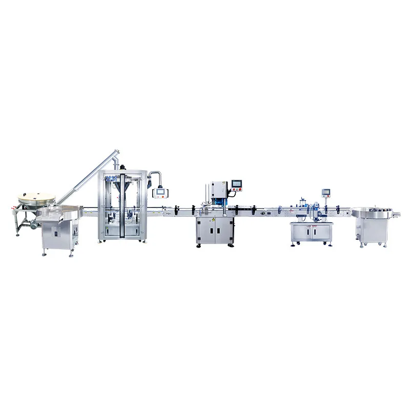 Fully Automatic Barreled Washing Powder Filling Machine Bottled Bleaching Powder Filling and Capping Production Line