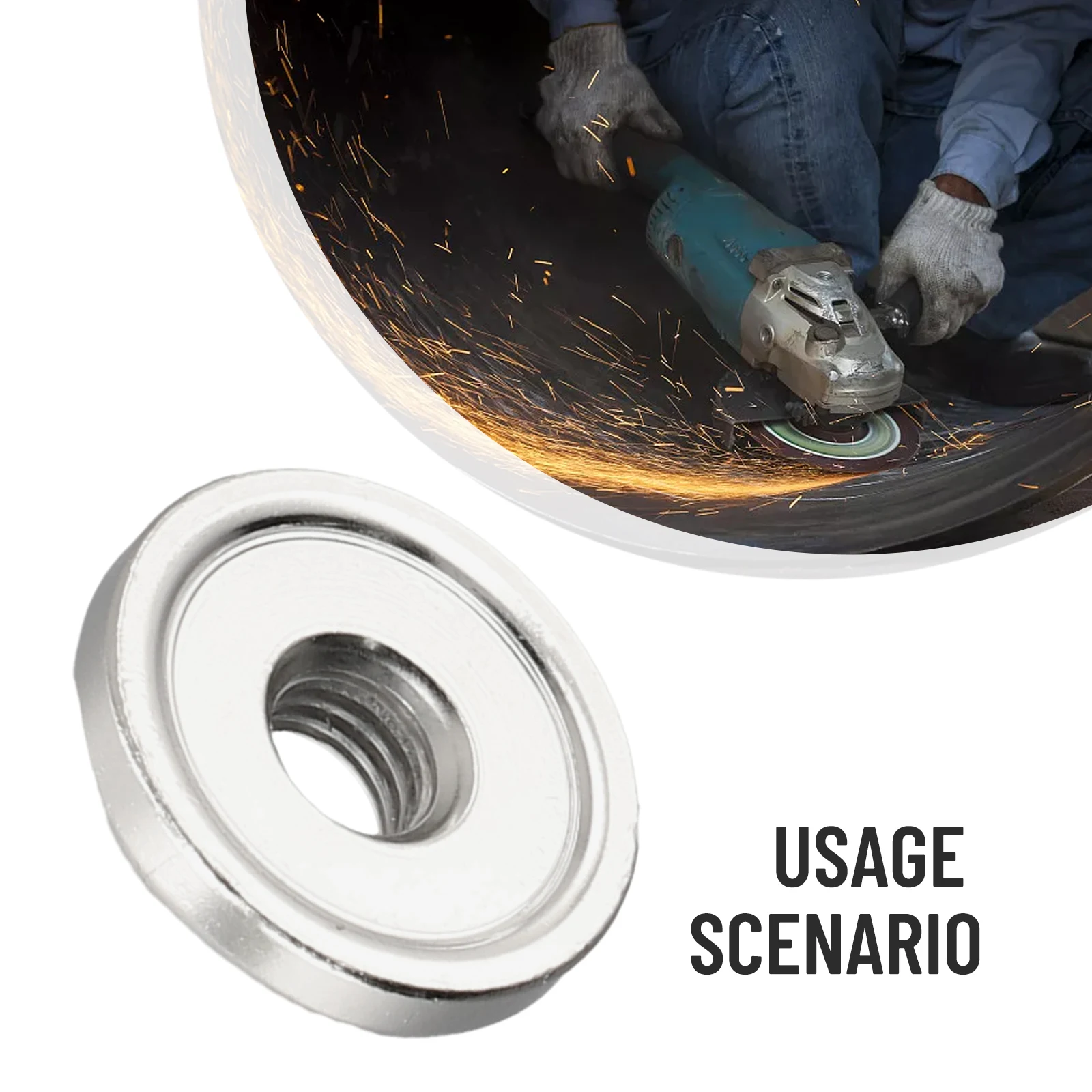 

New Angle Grinder Nut Replace 1pc 1× Accessory Exquisite For 100 Type Angle Grinder Locking Plate M10 Thread Non-slip