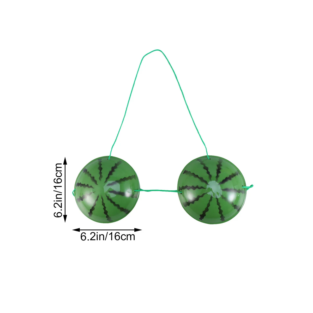 حمالة صدر بتنورة عشبية بتصميم البطيخ هاواي، إكسسوار أزياء للحفلات للبالغين في الصيف على الشاطئ