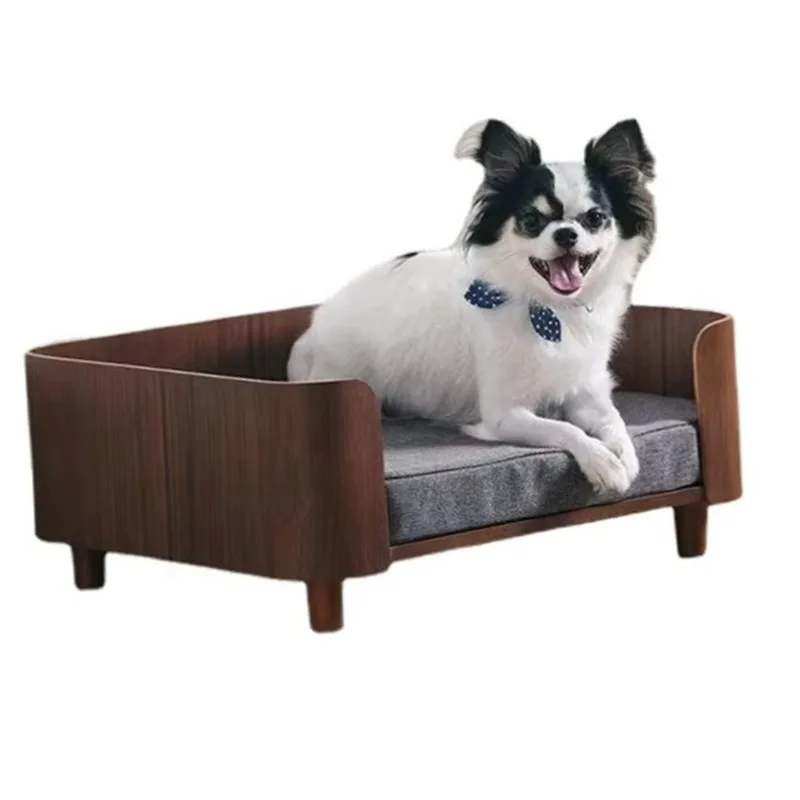 

Fashion Solid Wood Pet Furniture Elevated Dog Bed House Cat Pet Couch Sofa