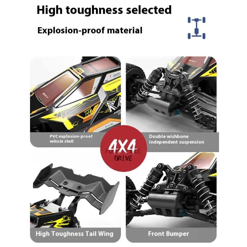 X-Verse 16201PRO Voiture RC Brushless 1/16 4WD – 70 Km/h, Batterie 1500 MAh, Buggy Tout Terrain – Cadeau Enfant Adulte