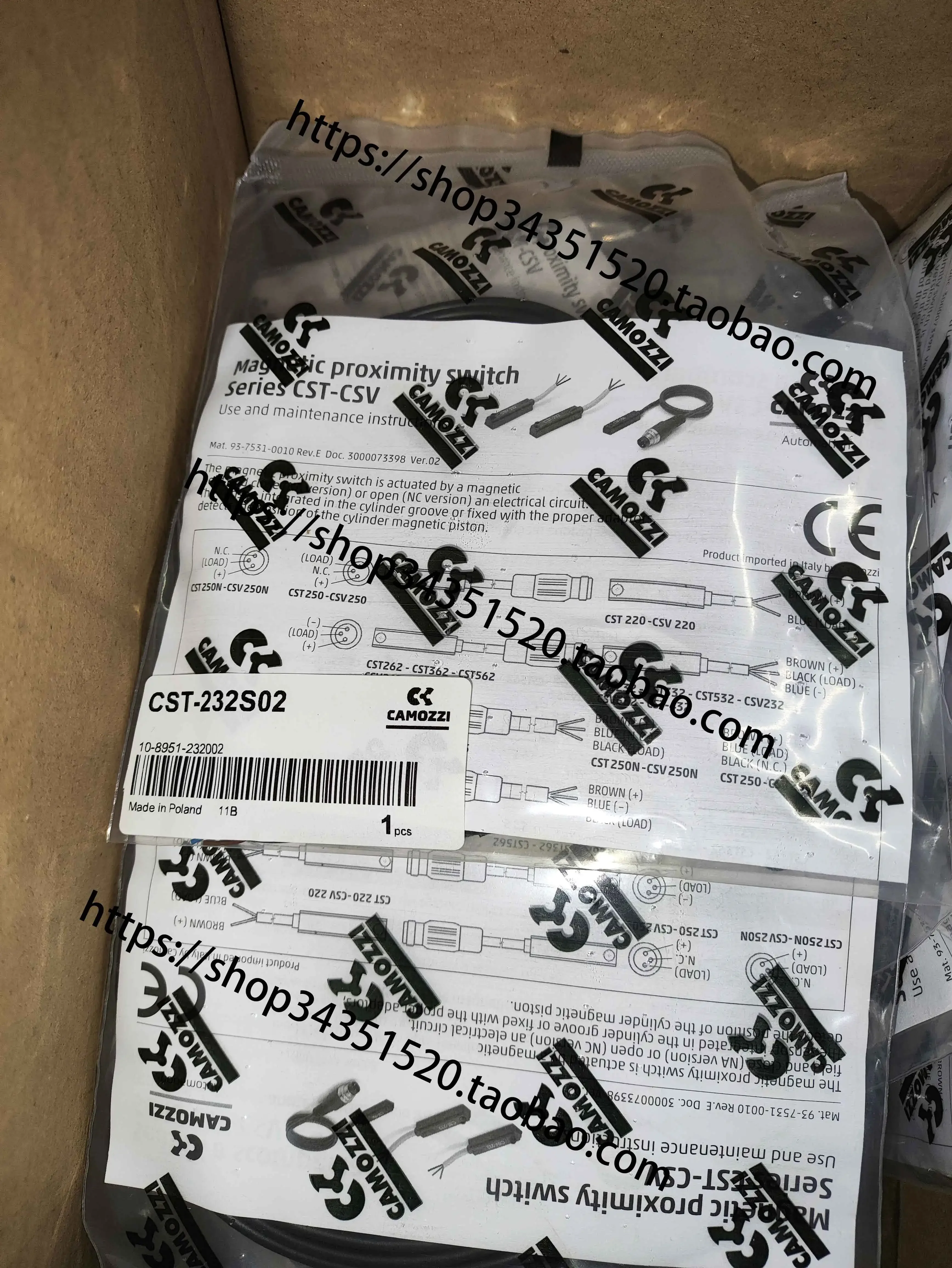 Customized CAMOZZI Commosheng CST-220, CSV-220, CST-232, CSV Magnetic Switch CST-232S02