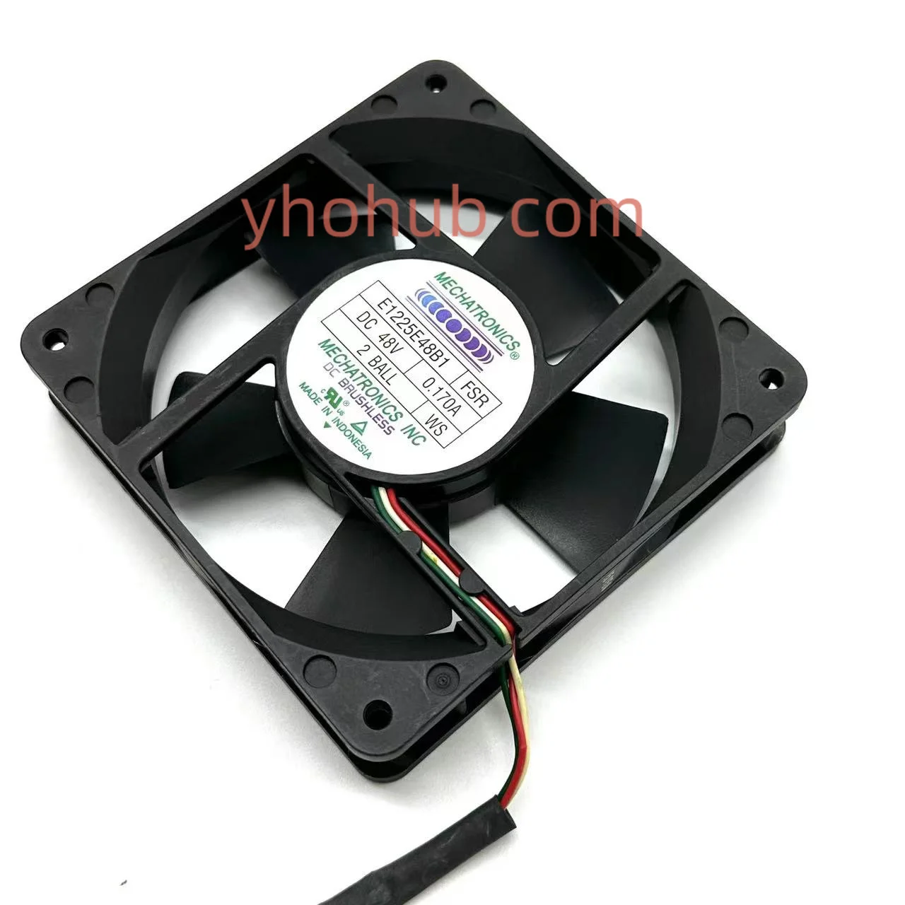 

MECHATRONICS E1225E48B1 FSR DC 48V 0.170A 120x120x25mm 3-Wire Server Cooling Fan