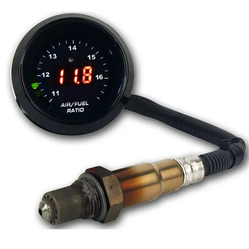 1Set Racing Air Fuel Ratio Gauge 30-4110 AFR 52Mm Wideband O2 UEGO Controller With 4.9 LSU Oxygen Sensor 0258017025-A99D