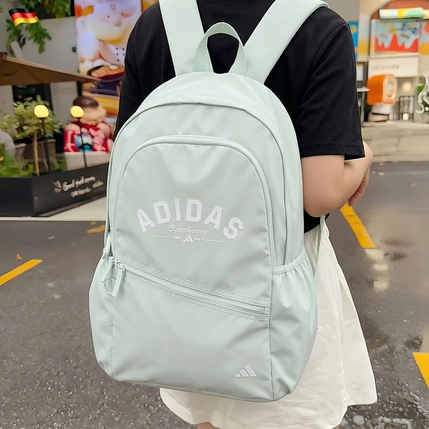 Adidas Backpack Original Men's Bag Women's Bag Student School Bag Computer Backpack Fashion Casual Backpack Kz0016-1