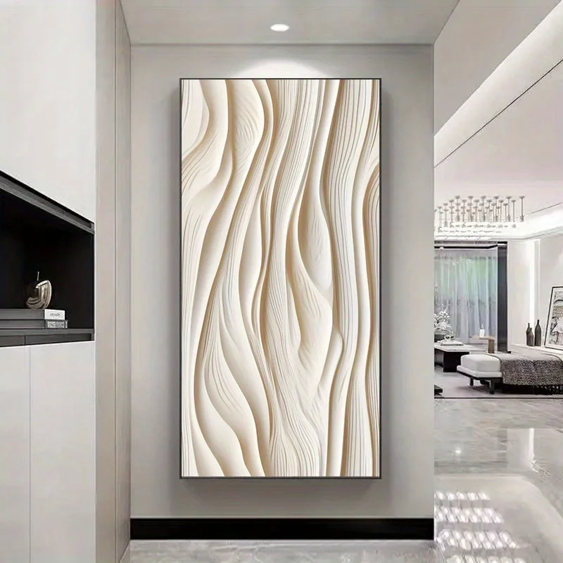 [Art sur toile d'arbre d'or élégant] Art sur toile de paysage d'arbre d'or élégant sans cadre-fleurs blanches serénaires et mur d'accents dorés