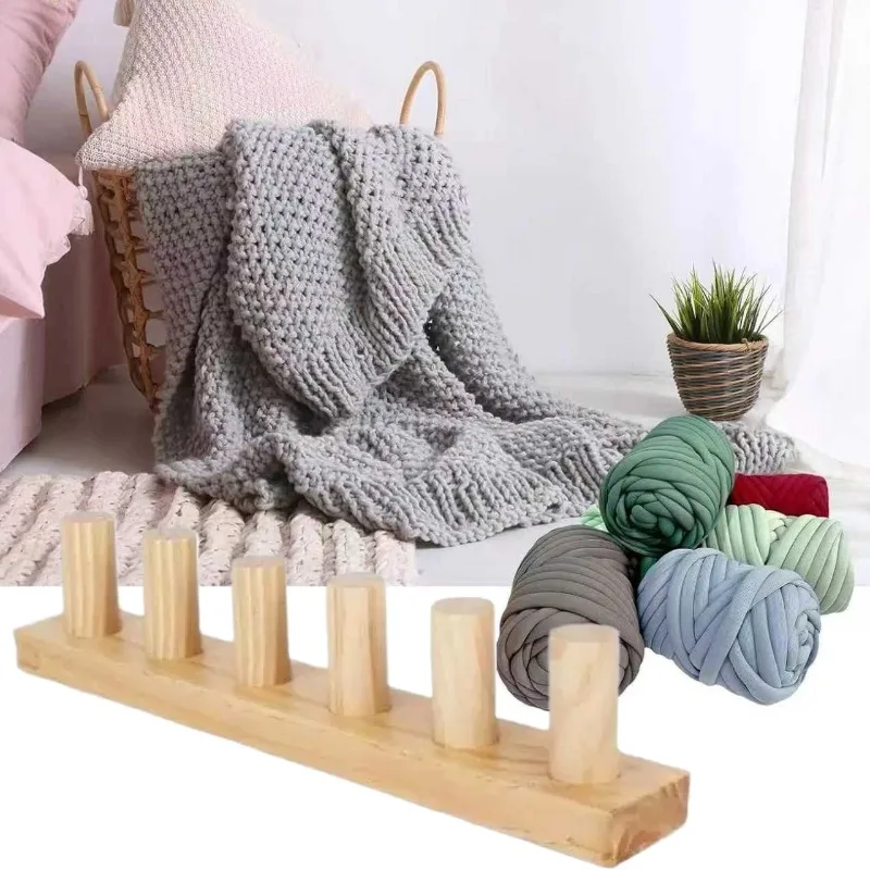 Chunky Blanket Knitting Loom Adjustable Portable Weaving Tool for Handmade Thick Yarn Crochet Accessories and Kits Crochet tool
