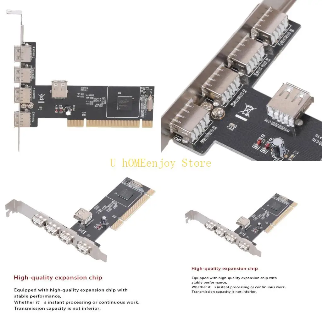 

B0KF 1 шт. USB 2,0 4 порта 480 Мбит/с Высокая скорость через концентратор PCI-контроллер карты PCI-адаптеры для Vista для XP