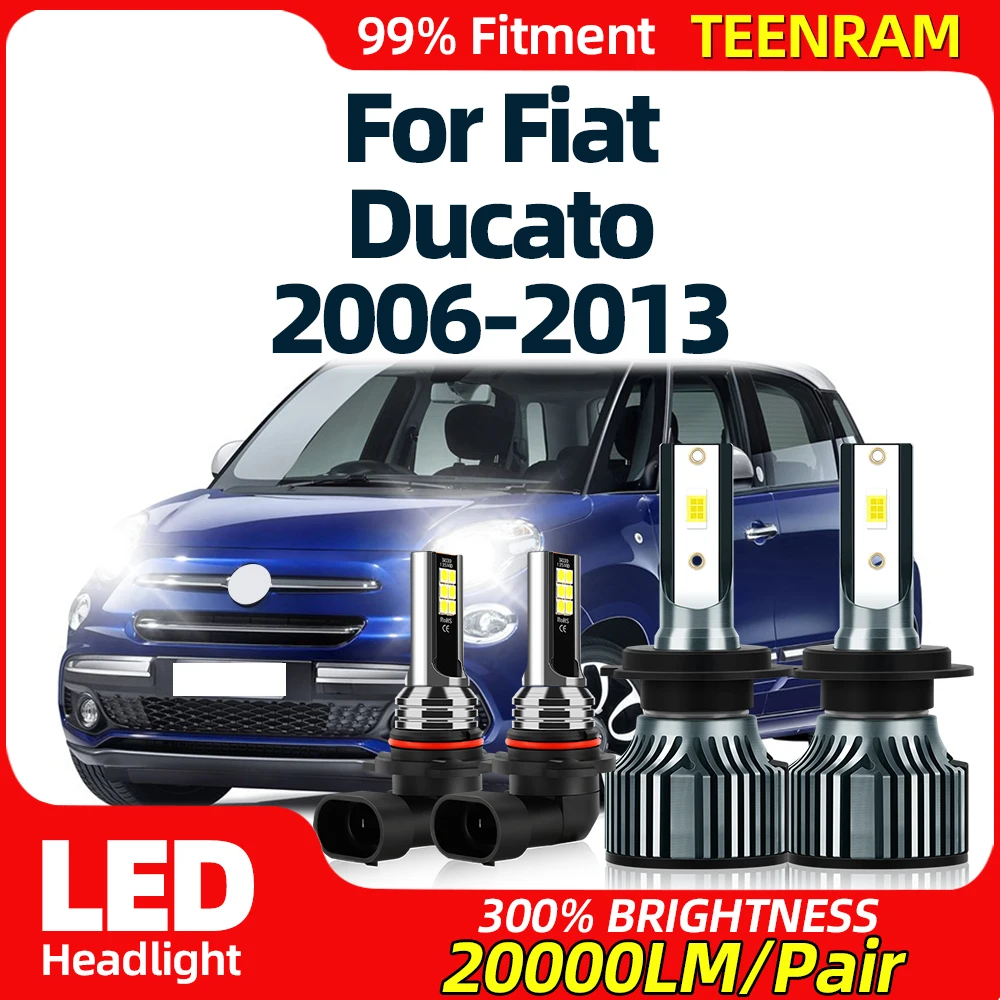 

LED Headlight Bulbs 40000LM Car Lights 12V 6000K CSP Chips Auto Lamps For Fiat Ducato 2006 2007 2008 2009 2010 2011 2012 2013
