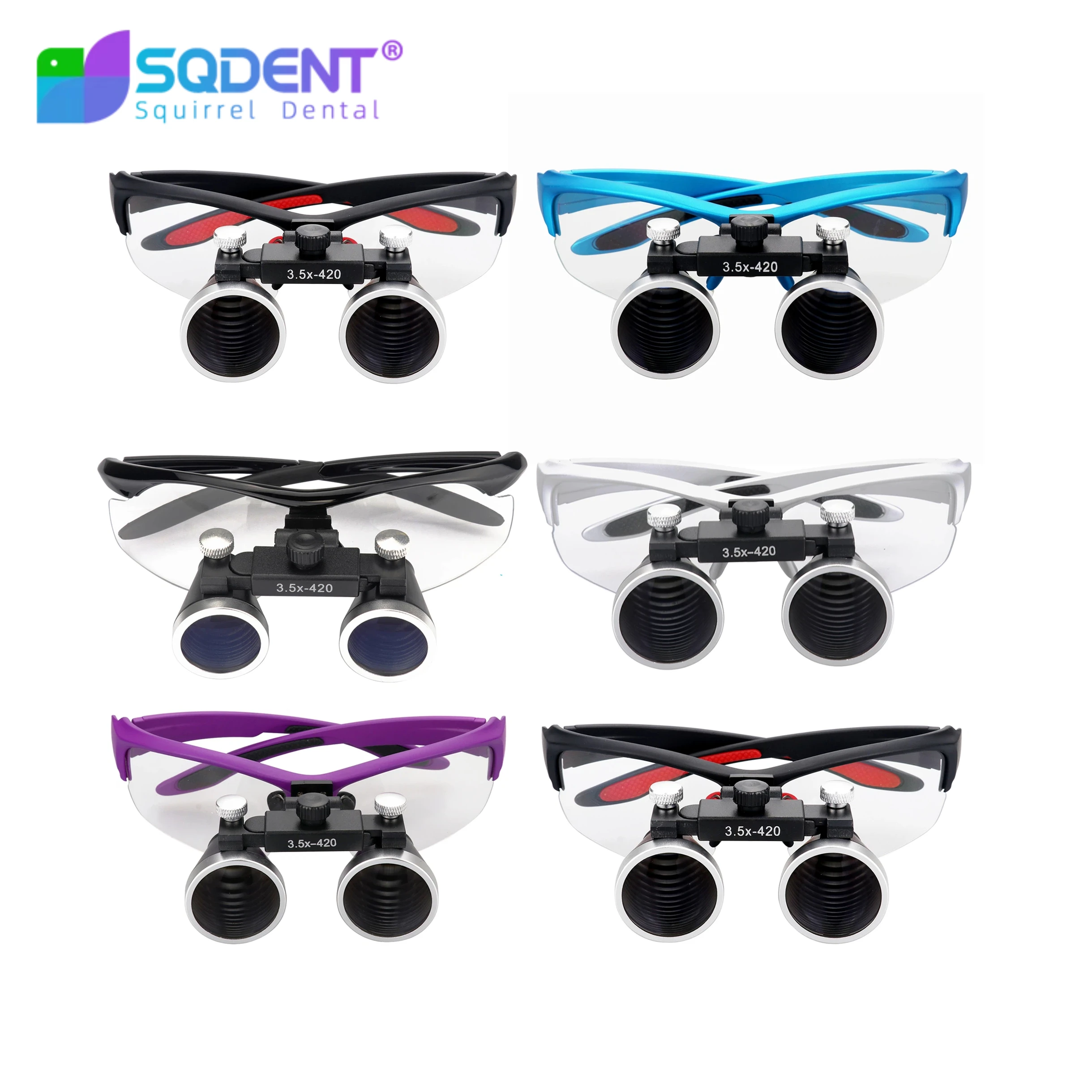 Dental Loupes Dental Magnifier Dental Lab Medical Loupes Magnification Binocular 2.5/3.5x Headlight Headlamp 5W Bulb