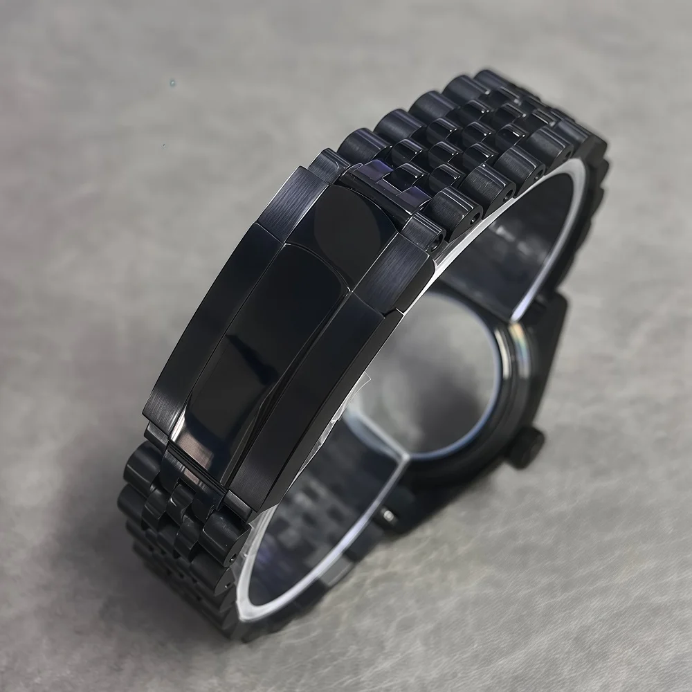 Cassa per orologio in acciaio inossidabile lucido da 36 mm per movimento NH35/NH36, vetro per orologio in cristallo di zaffiro da 28,5 mm e accessori per quadrante