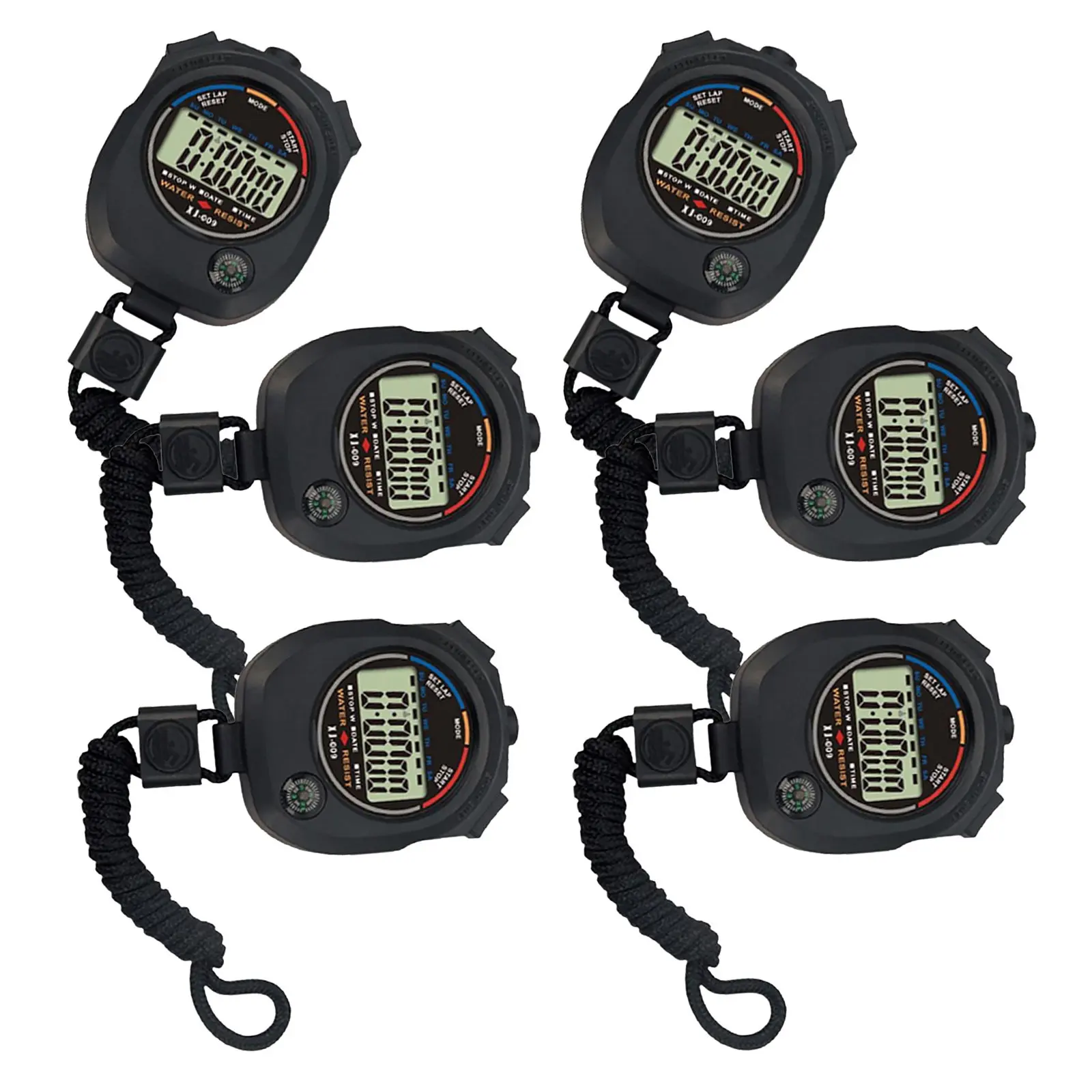6 Pcs Timer Electronic Watch Desk Stopwatch ABS Digital with Clock for Sports Game