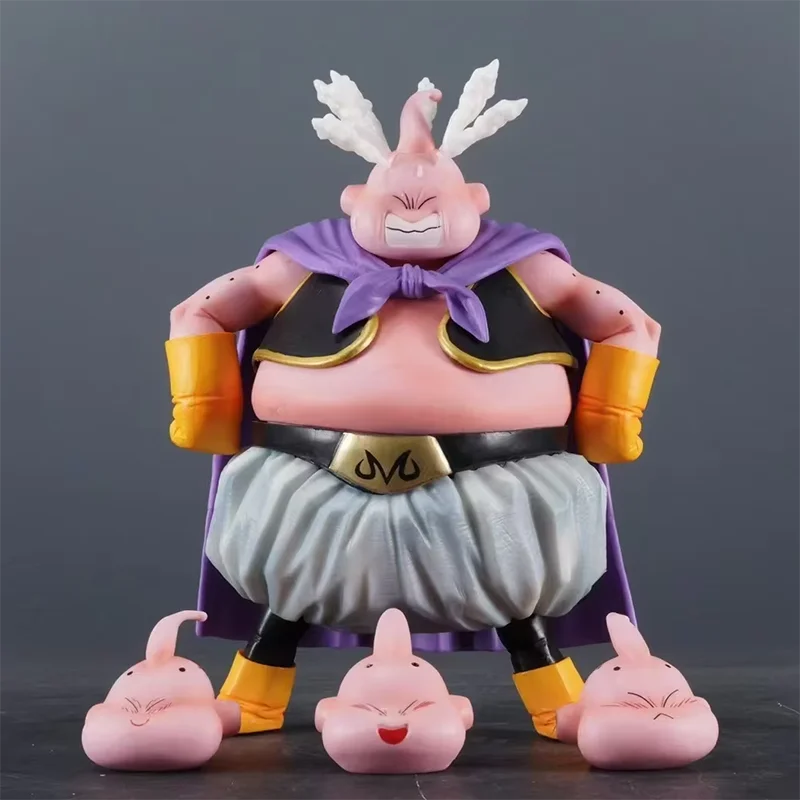 

Genuine Anime Dragon Ball Z Fat Buu Figure Four Heads Replaceable Majin Buu Action Figures Statue Collection Model In Stock