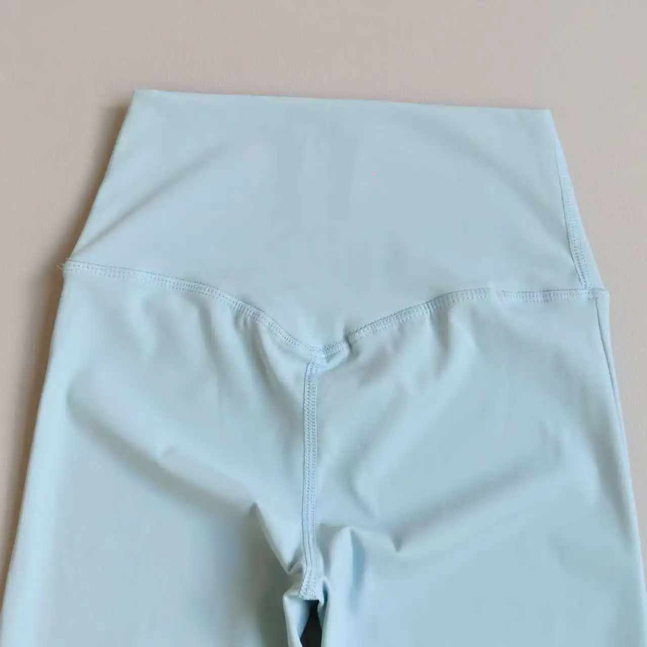 Nackte Yoga-Hose für Damen, dehnbar, hochtailliert, Hüftlift, Bauchtraining, Fitness, Supermodel-Cropped-Hose, Sport-Laufhose – Detail 5
