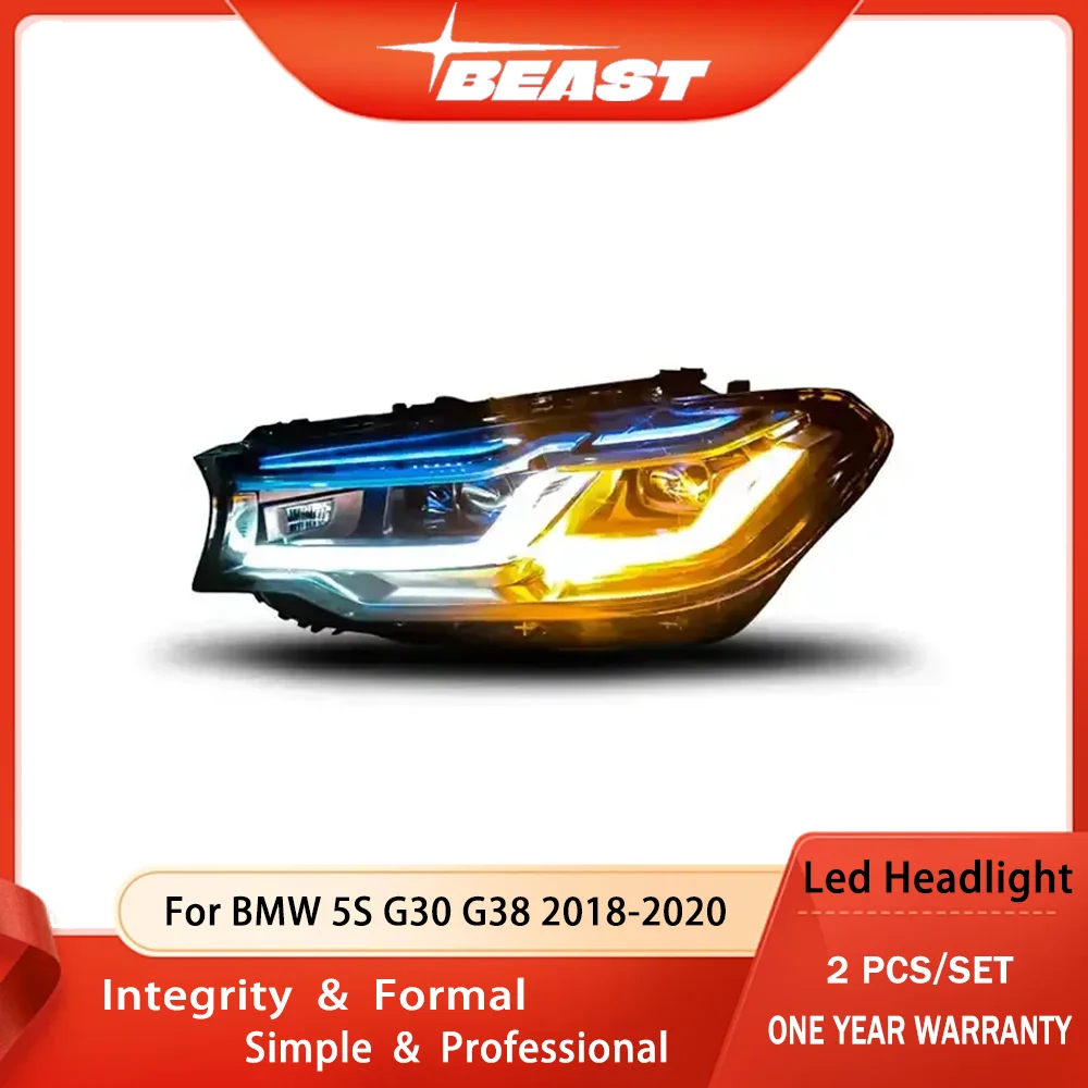 

SMVP G30 Modified headlight For BMW 5 series G30 G38 headlight for car LED Headlamp upgrade original 2018-2020 Plug and Play