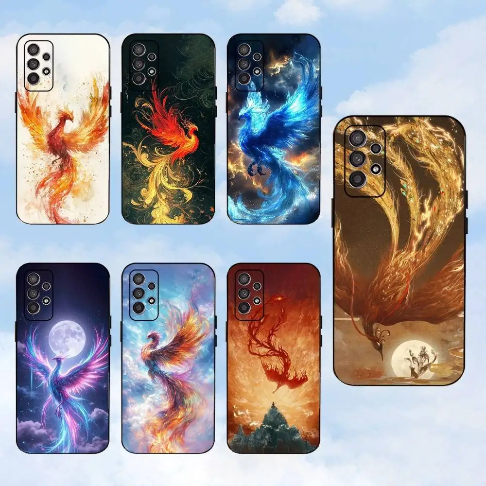 

Phoenix art Phone Case For Samsung S25,S24,S23,S22,S21,S20,S10,Ultra,Plus,Lite,FE,Soft Silicone Black Cover