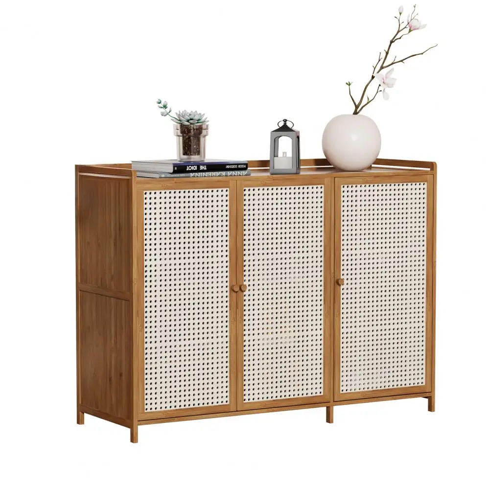 

Kitchen Buffet Sideboard with 3 Doors, Kitchen Storage Cabinet with Round Handles & Legs, Coffee Bar Storage Cabinet