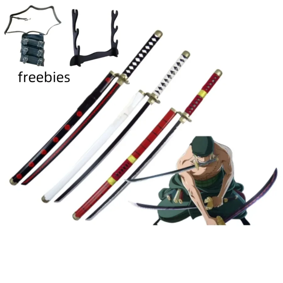 104cm Roronoa Zoro Schwert Anime One Piece Cosplay Requisitenmesser Ninja-Schwert Originalgröße Japanisches Katana Original Samurai-Säbel Spielzeug