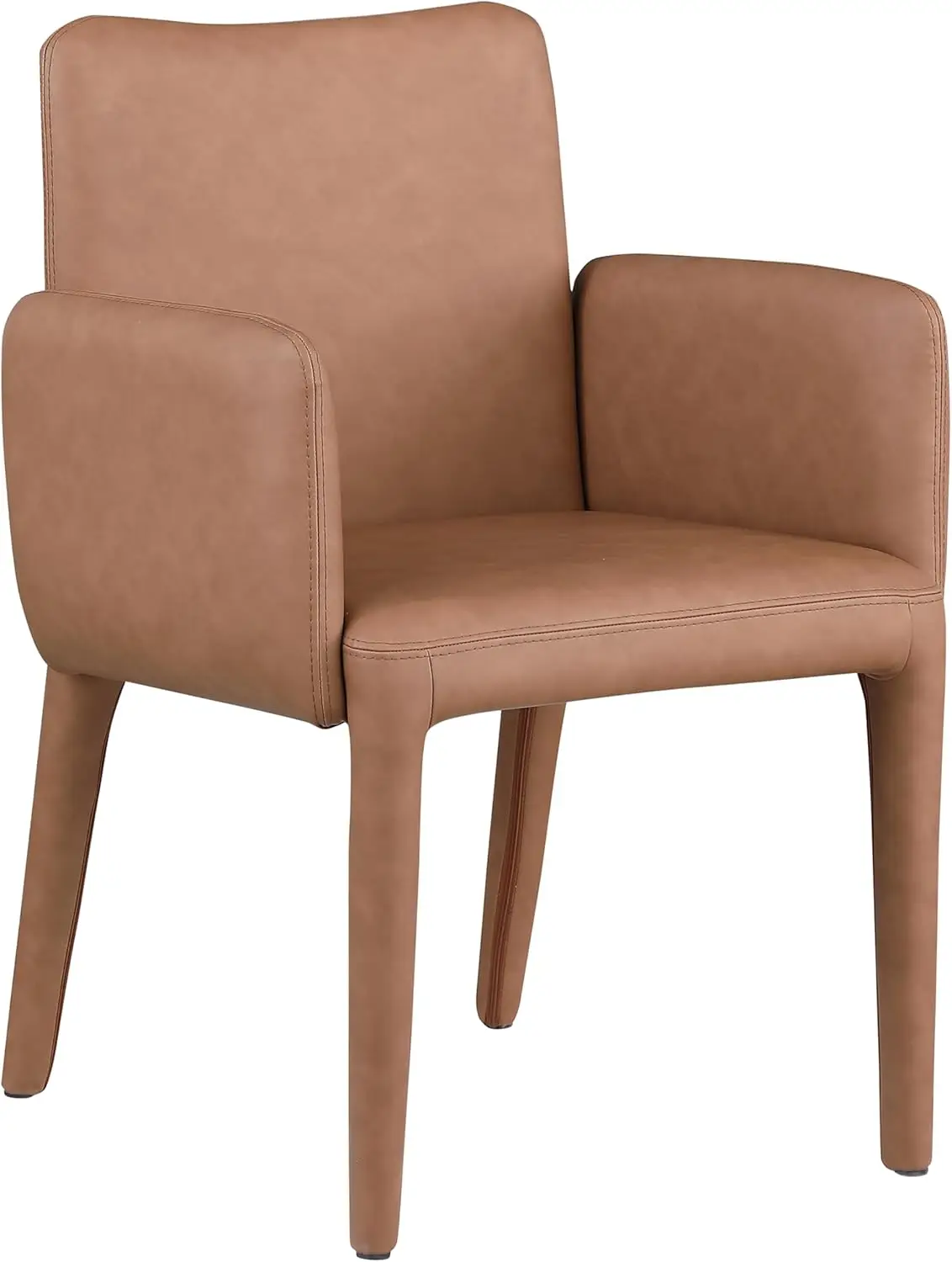 

Мебель Meridian 711Brown-C Pelle Collection Modern | Современный веганский кожаный стул с акцентом/обеденным стулом с мягким Dur