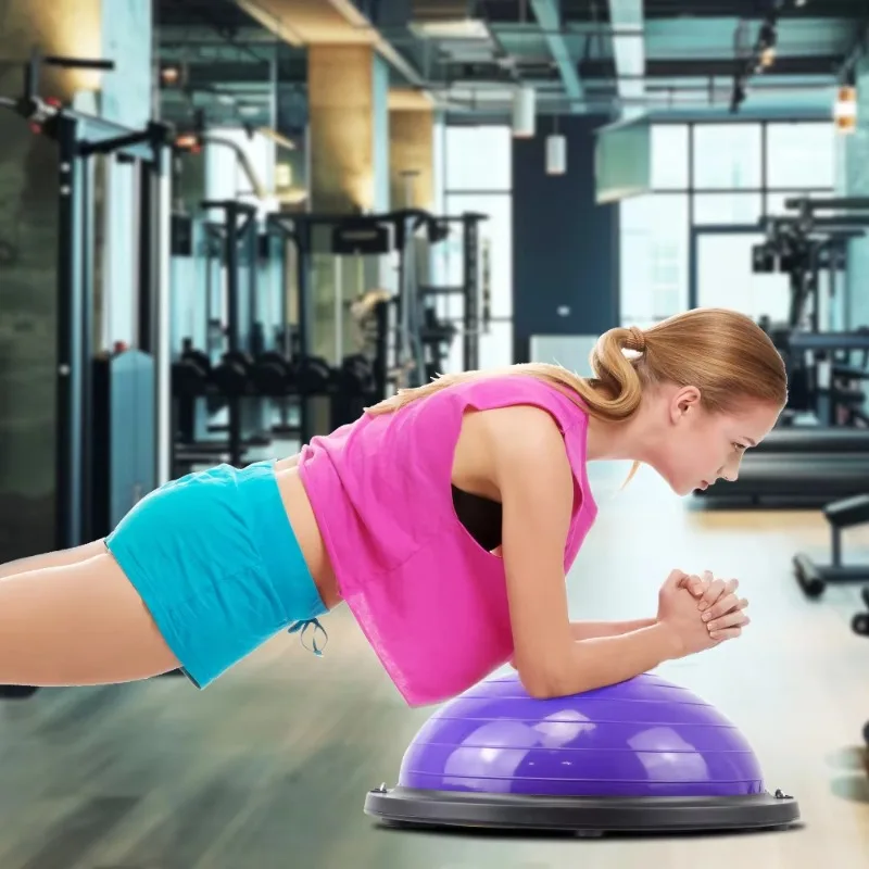 

YTYIN Wholesaler Non Toxic Hot Sale Non Slip Texture Point Customized Training Exercise Half Balance Ball