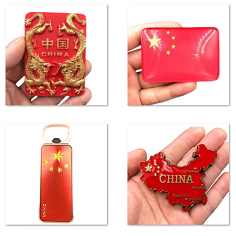 

Chinese Flag Magnetic Sticker Metal PVC and Crystal Glass the Map of China Magnets for Refrigerators for Home Decor Souvenir