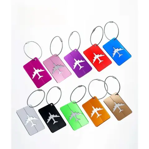 Bilashmart Travel Metal Luggage Tag Luggage Tag Durable Luggage Identification with Business Card Holder Fashion Label Travel Accessories
