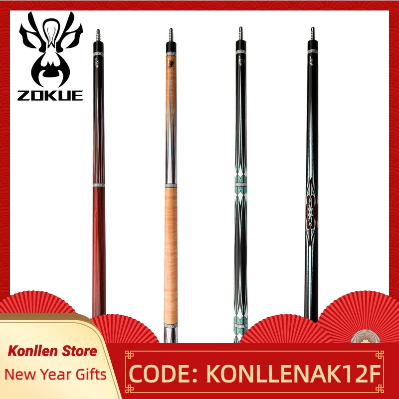 

ZOKUE Carom Stick Professional Carom Billiard Cue Korean 3 Cushion Cue Carom Cue Taper 12mm Tip 142 cm Libre Cue with Case