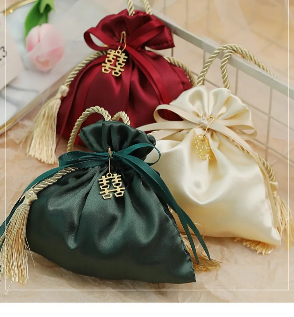 10/30/50 Pcs Luxus Verpackung Kordelzug Samt Beutel Beutel Geschenk Tasche Für Hochzeit Süßigkeiten Boxen Mit Perle string Dekor Gefälligkeiten Taschen – Detail 9