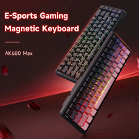 AJAZZ AK680 MAX Magnetic Switch Mechanical Keyboard HE Fast Trigger Wired/Wireless Gaming Keyboard 60% Hot Swap 8K 68 keys
