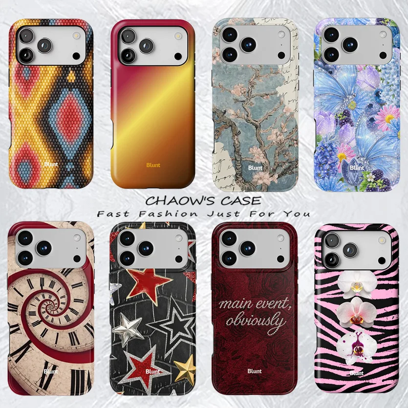 

Luxury Blunts Vintage Clock & Punk Star Phone Case for iPhone 17 17e 16e 16 15 14 13 12 11 Air Pro Max Plus Double-layer Cover