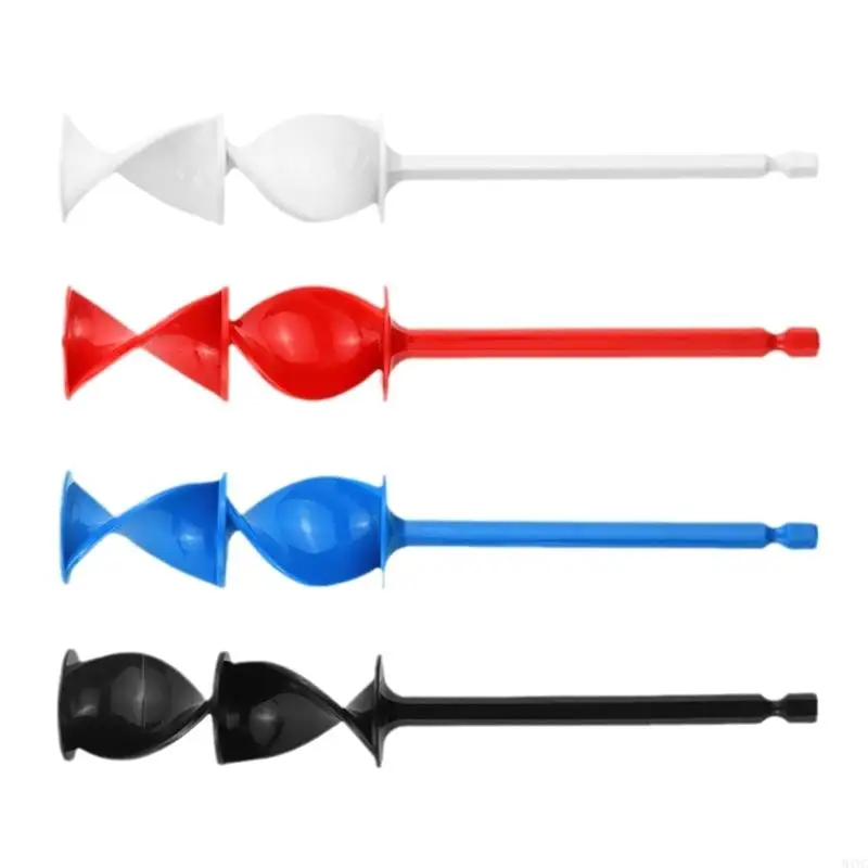 M4YC 4PCS Wear-resistant Paint Stirring Rod Shanks Epoxy Resins Mixers Helixs Drill Attachment Power Tool Accessories