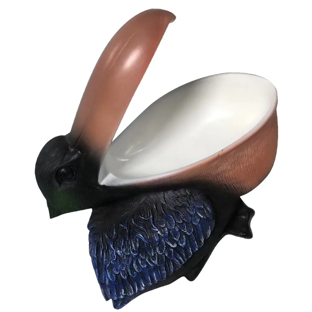 Toucan Sculpture Key Holder Resin Desktop Ornament for Home Decoration Dining Room Restroom Table Sundries Organizer Box