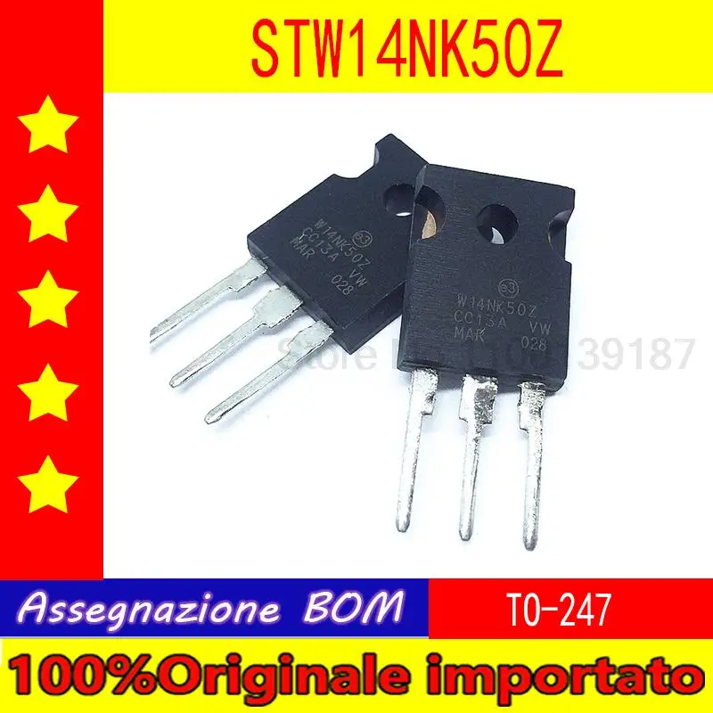 10pcs/lot   STW14NK50  STW14NK50Z   TO-247 FET 550V 14A