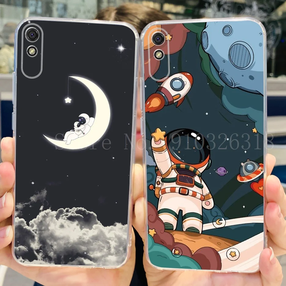 For Xiaomi Redmi 9A Case Stylish Painted Cover Soft Silicone Phone Case For Xiaomi Redmi 9AT 9A Redmi9A Back Cover 6.53\'\' Bumper