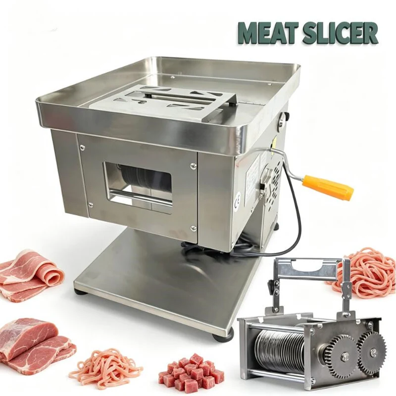Commercial Fresh Meat Slicer For Restaurants Supermarkets Side Dish Centers Meat Cutting Machines