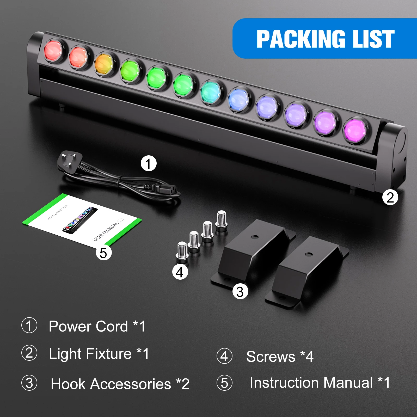 DayFlicker 180 واط سوينغ نقطة شعاع الجدار غسالة ضوء LED RGBW 4in1 الجدار غسالة ضوء 1/11/55CH ل DJ الأطراف المنزلية KTV النوادي الحانات #6