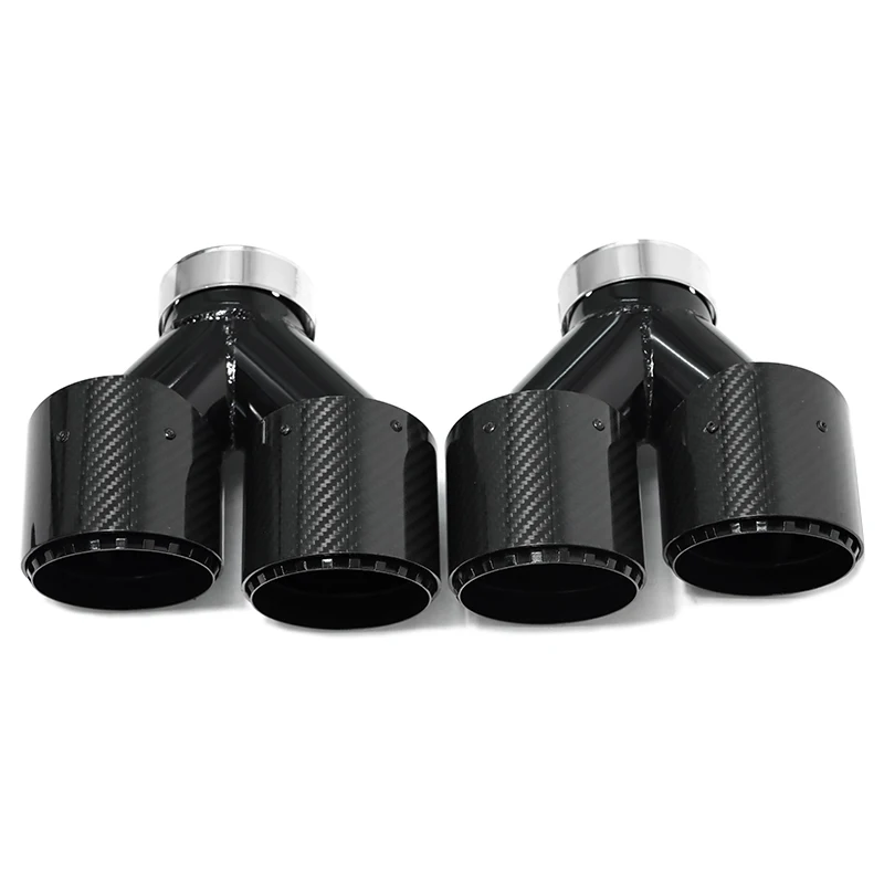 Quad Koolstofvezel Uitlaat Tip Voor BMW F10 F11 535d 535i 640i 640d Auto Uitlaatsysteem Nozzle Uitlaat Tuning Uitlaat Tip