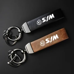 For SYM JOYMAX Z 125/250/300 MAXSYM Accessories High-Grade leather Motorcycle Keychain Holder Keyring