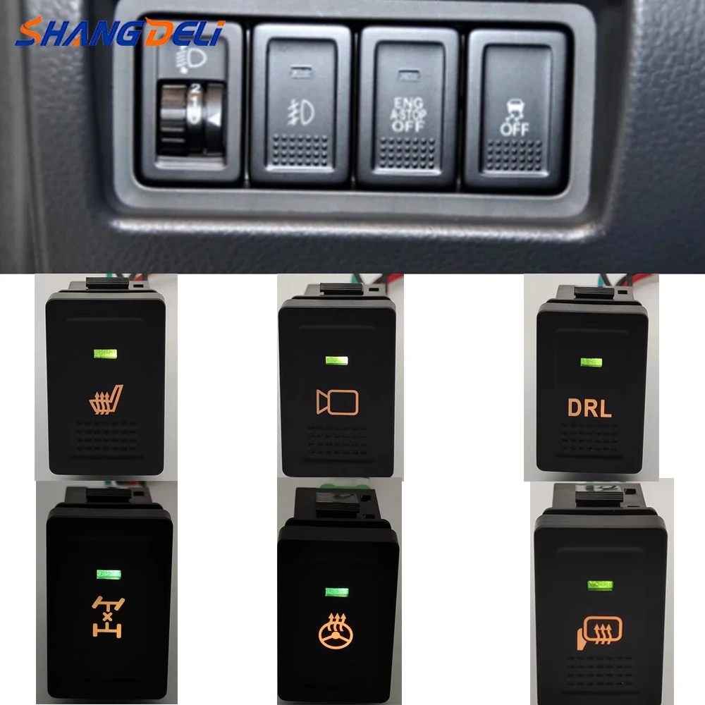 Car LED Light Seat Mirror Wheel Heating Middle Diff Lock Video DRL Control Switch For Suzuki SX4 Swift Grand Vitara 2010 -2014