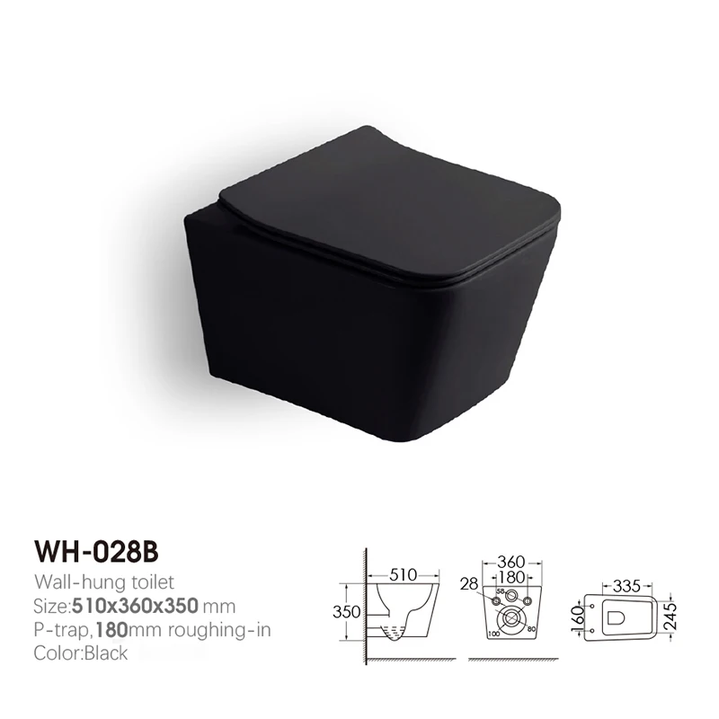 الحمام WC الأدوات الصحية أوروبا تصميم جديد قطعتين السيراميك P على شكل فخ جدار معلقة المرحاض مع الحائط فيت