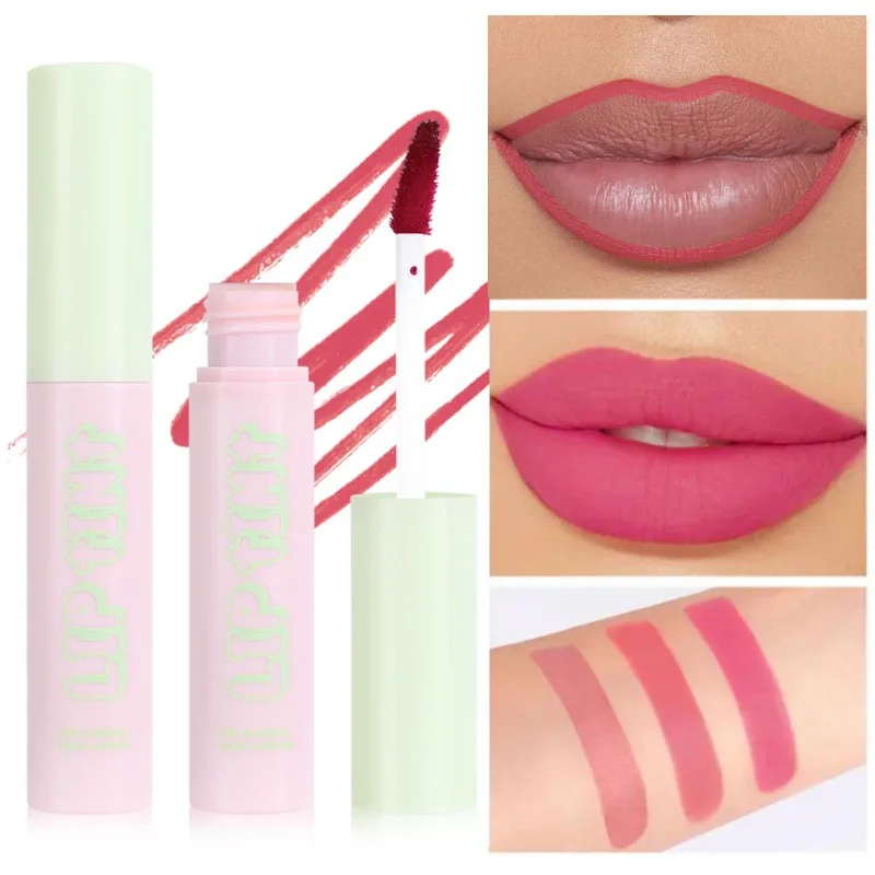 ピンクチューブティアリップグロス、長持ちでナチュラル、乾燥せずにリップスティックを破れる、リップ化粧品
