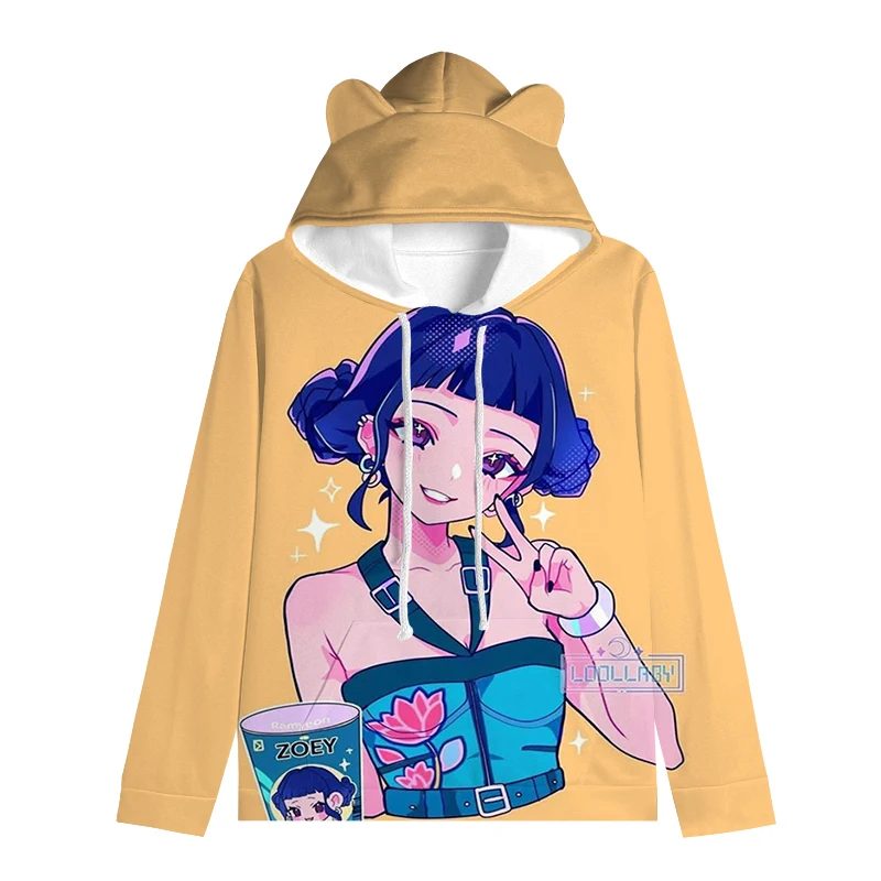 KPop شيطان الصيادين القط الأذن هوديس زوي رومي ميرا الكرتون البلوز الاطفال الملابس هنتركس الأطفال البلوز الفتيات بلايز عادية