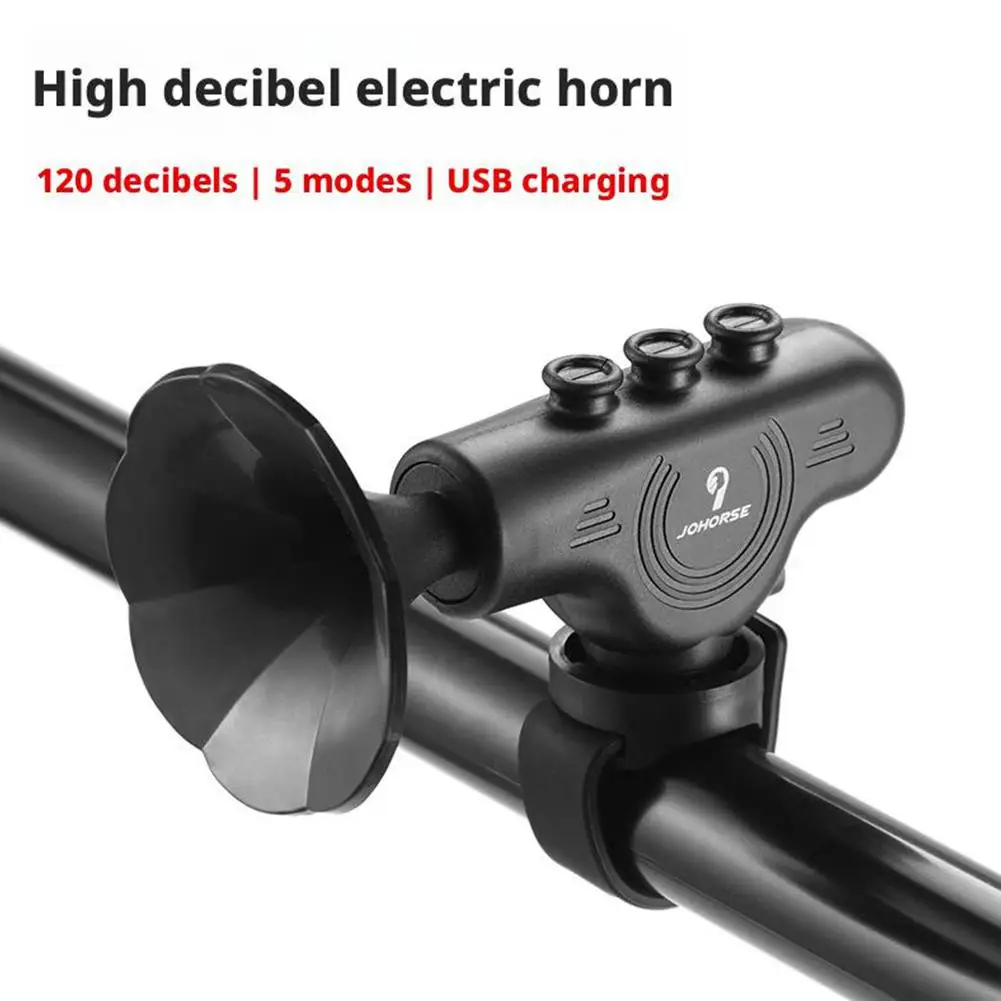 

Electric Bicycle Horn USB Rechargeable IPX4 Waterproof Bell Adjustable Bicycle Bicycle Accessories Warning E0N7
