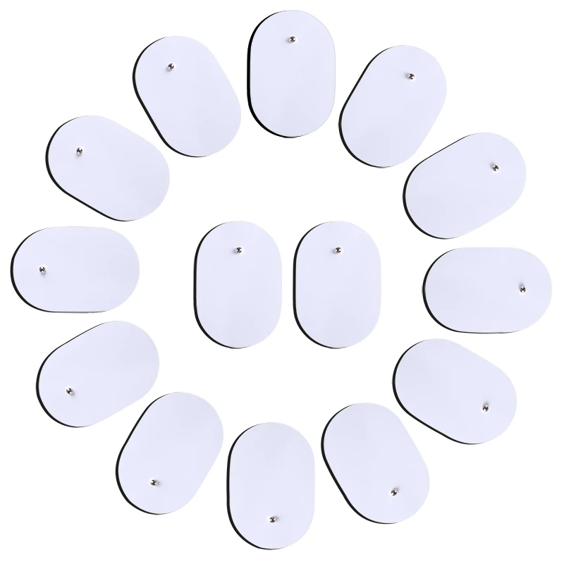 Adesivos reutilizáveis de eletrodo de botão de 3,5 mm com fivela combinada para acessórios de massageador de máquina digital TENS