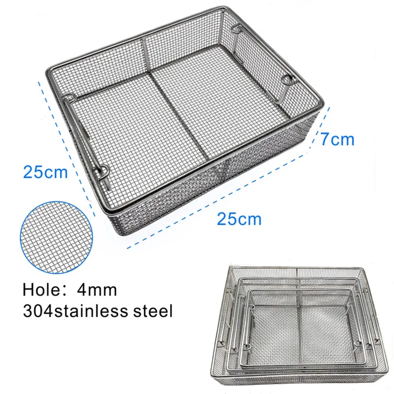 Kosz sterylizacyjny kosz z siatki dezynfekcyjnej ze stali nierdzewnej chirurgiczny instrument operacyjny autoklaw taca do sterylizacji