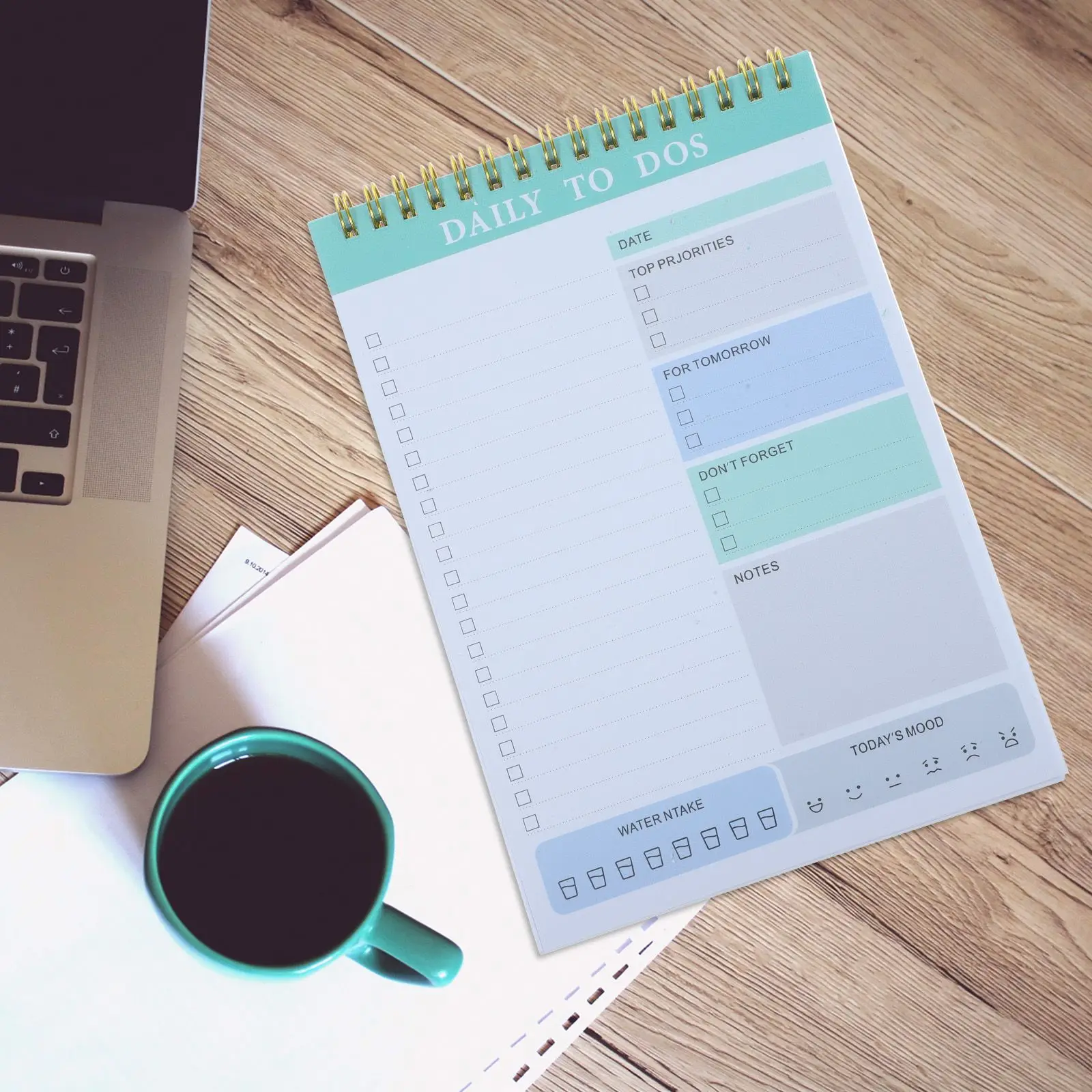 Cuadernos para el trabajo Horario de doble bobina Desgarro Planificación Bloc de notas Páginas Pestañas El