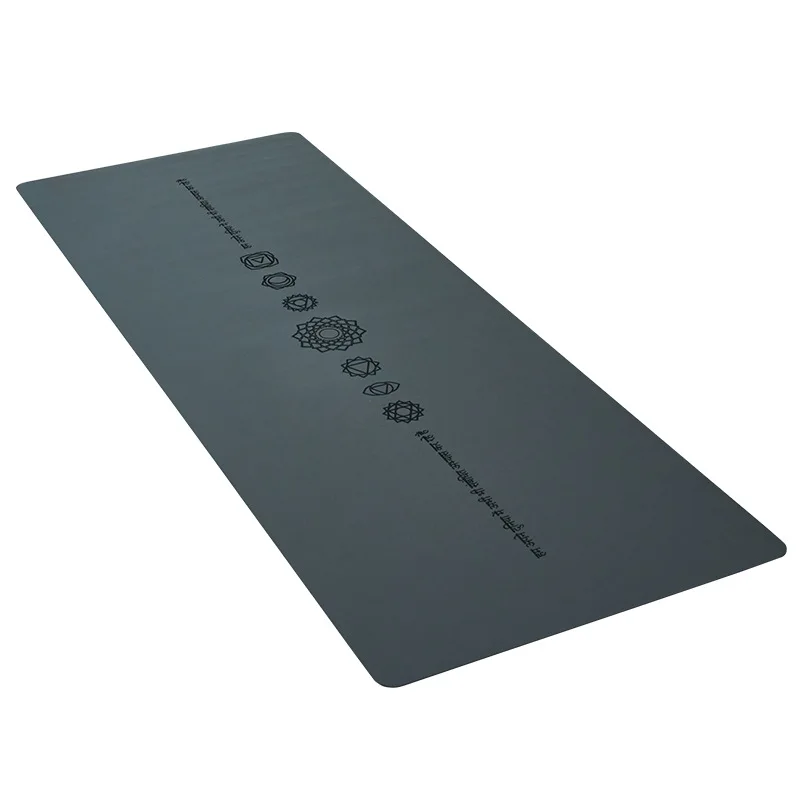 Luxury Thickened Yoga Mat Soft Home Dance Mat PU Natural Rubber Non-Slip Position Line Logo Foam Suede Exercise Fitness Mat