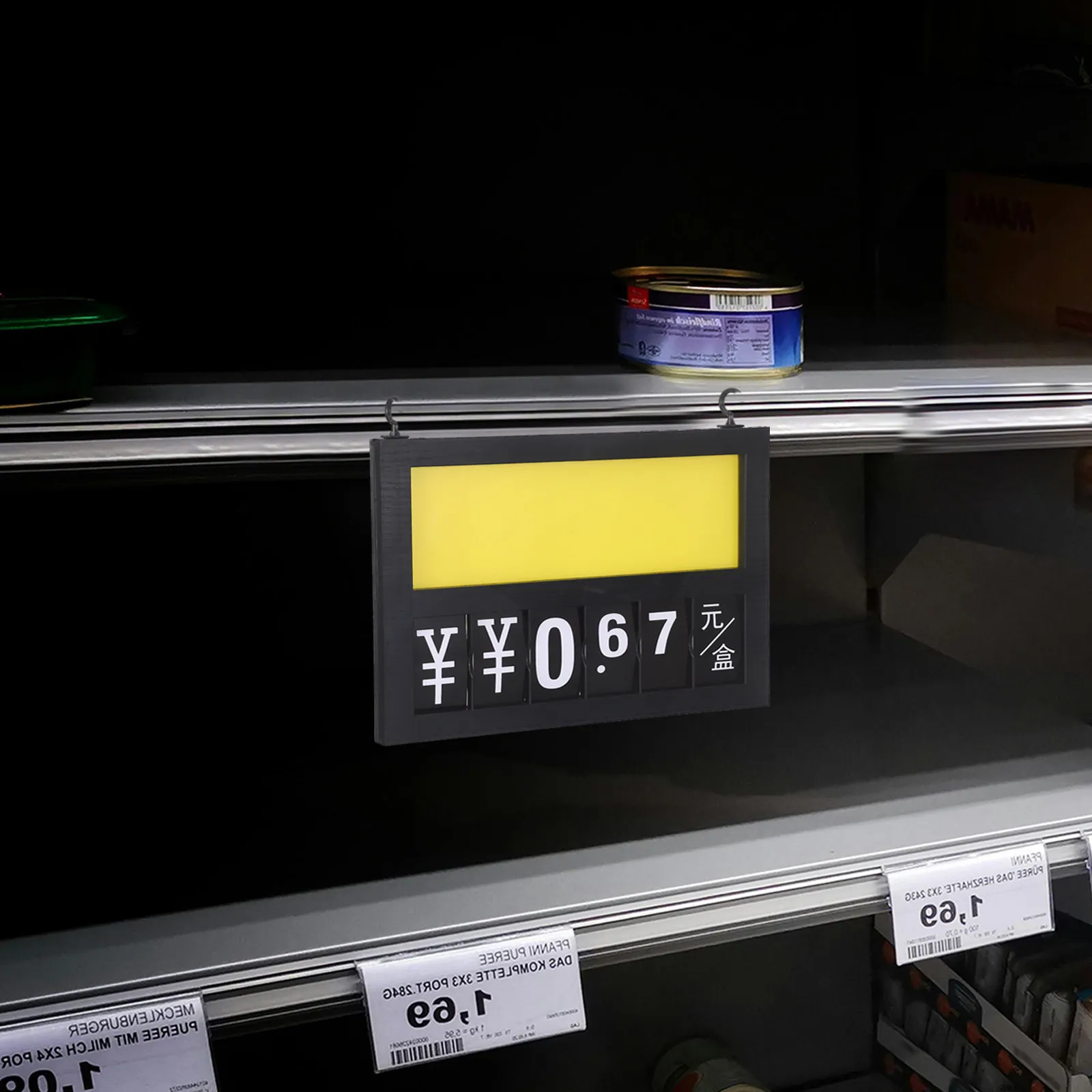 A4 Hanging Price Board for Supermarket Store Fruit Vegetable Tag Erasable Retail Shelf Label Display with Hooks Vegetable Market