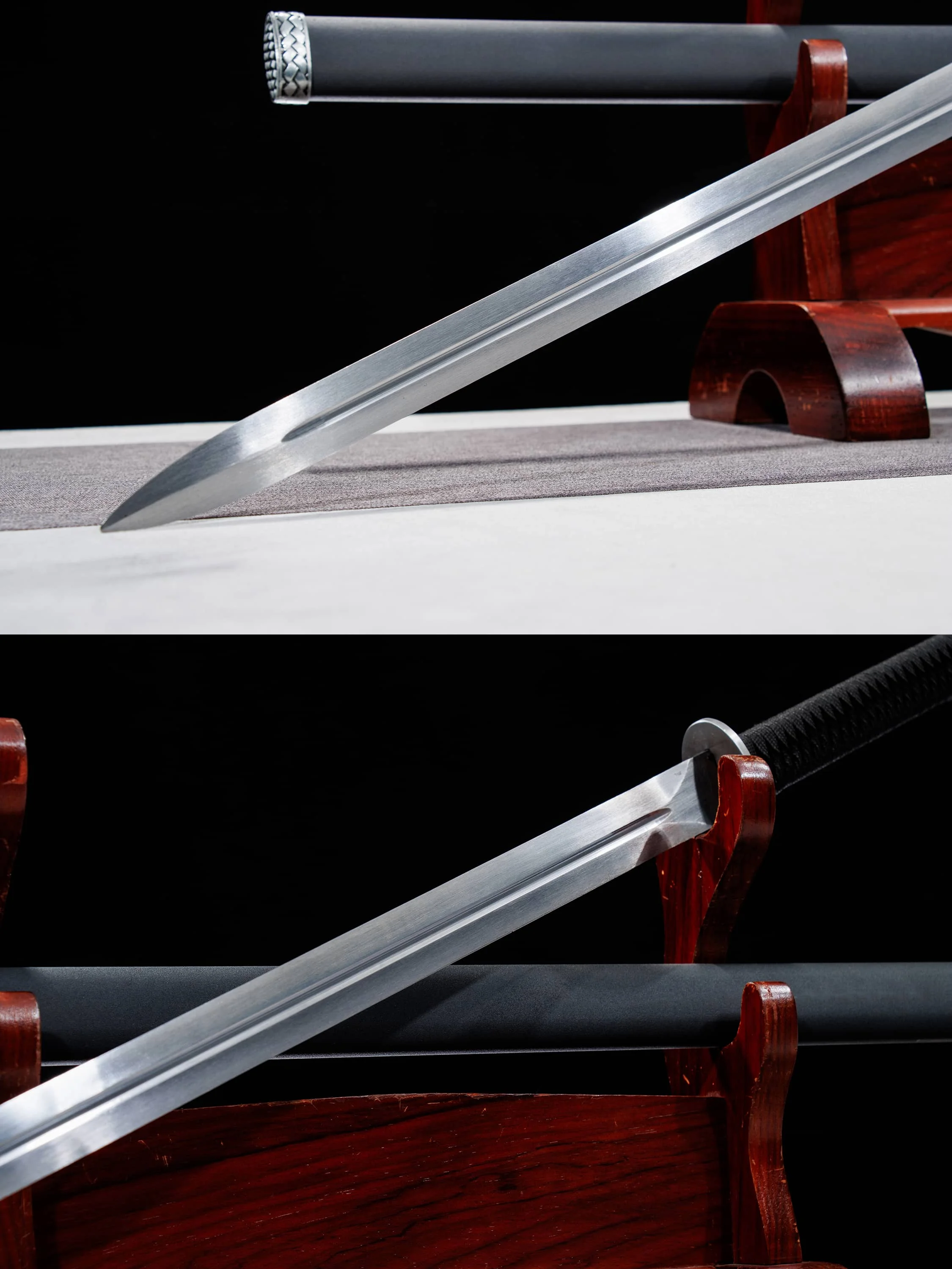 116cm Japanese Ninja Sword Battle Preparation Real Sword Gift for Martial Arts Enthusiasts saya Carbon Steel Not Sharp