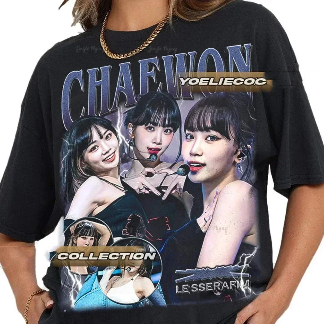 

Limited Chaewon Vintage T-Shirt Gift for Woman and Man Unisex Pure Cotton T-Shirt High Quality Trendy Fashion Clothing